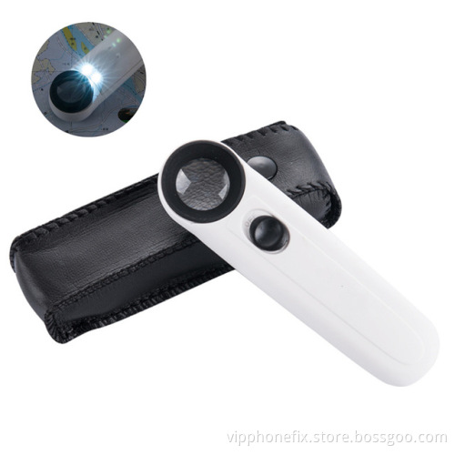 HD 40X Hand-Held Magnifying Glass For Fix Cell Phone Motherboard
